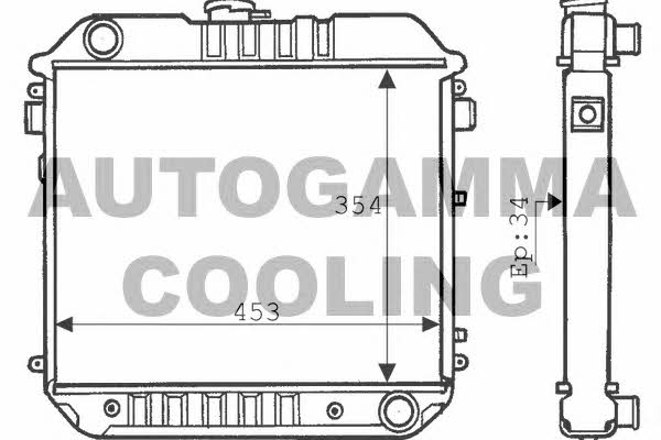 Autogamma 100658 Радіатор охолодження двигуна 100658: Приваблива ціна - Купити у Польщі на 2407.PL!