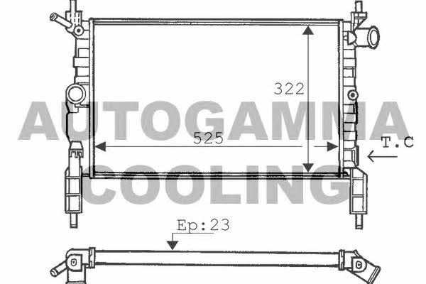 Autogamma 100665 Radiator, engine cooling 100665: Buy near me in Poland at 2407.PL - Good price!