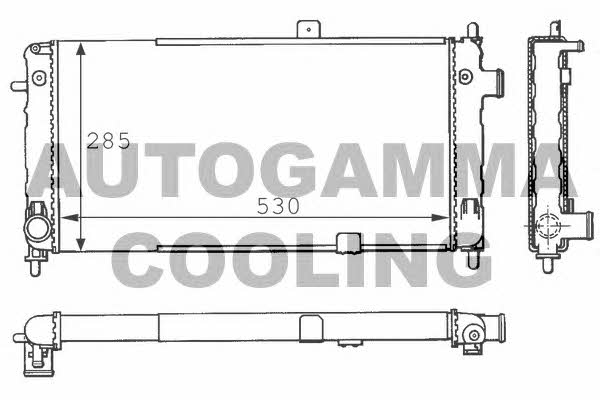 Autogamma 100705 Radiator, engine cooling 100705: Buy near me in Poland at 2407.PL - Good price!