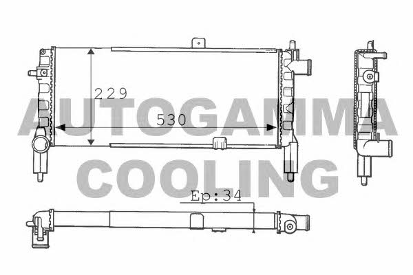 Autogamma 100706 Радиатор охлаждения двигателя 100706: Купить в Польше - Отличная цена на 2407.PL!