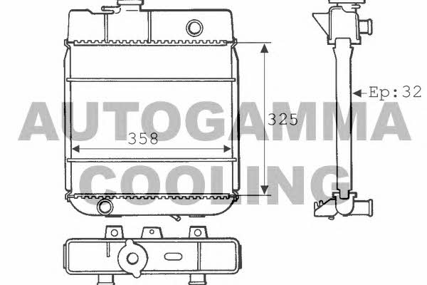 Autogamma 100739 Радіатор охолодження двигуна 100739: Купити у Польщі - Добра ціна на 2407.PL!