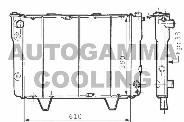 Autogamma 100803 Kühler motorkühlung 100803: Kaufen Sie zu einem guten Preis in Polen bei 2407.PL!