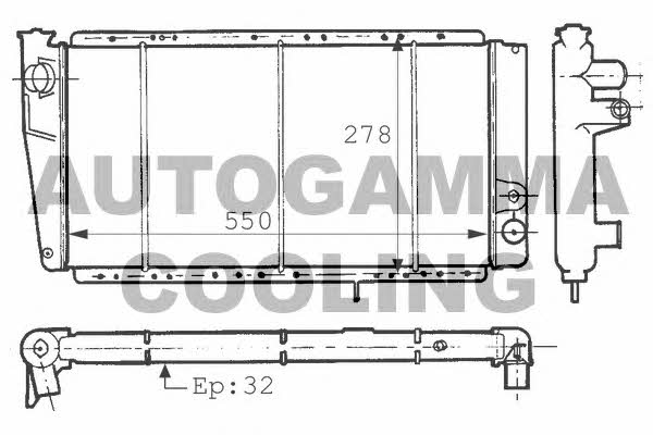 Autogamma 100824 Radiator, engine cooling 100824: Buy near me in Poland at 2407.PL - Good price!