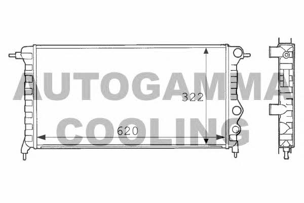 Autogamma 100872 Radiator, engine cooling 100872: Buy near me in Poland at 2407.PL - Good price!