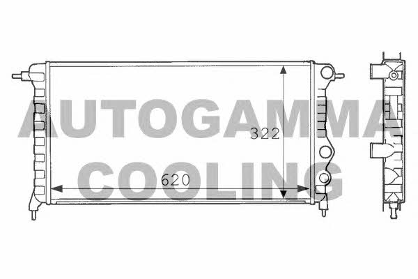 Autogamma 100872 Chłodnica, układ chłodzenia silnika 100872: Dobra cena w Polsce na 2407.PL - Kup Teraz!