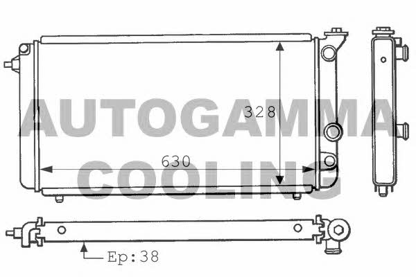 Autogamma 100873 Radiator, engine cooling 100873: Buy near me in Poland at 2407.PL - Good price!