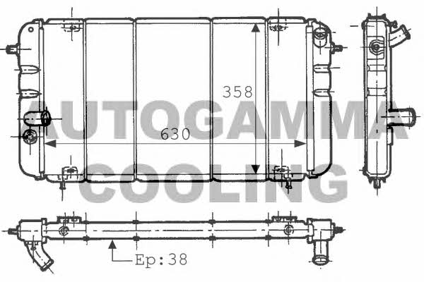 Autogamma 100877 Radiator, engine cooling 100877: Buy near me in Poland at 2407.PL - Good price!
