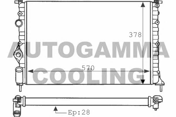 Autogamma 100904 Radiator, engine cooling 100904: Buy near me in Poland at 2407.PL - Good price!