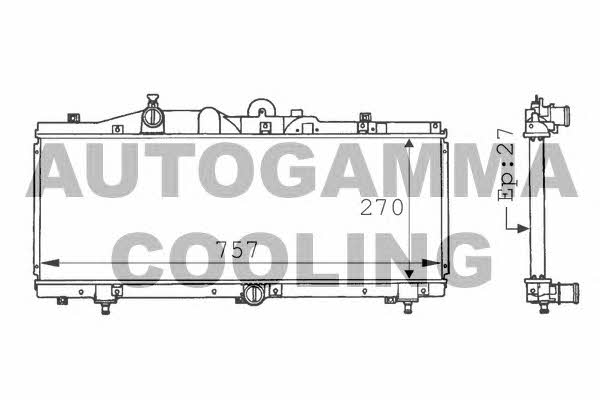 Autogamma 101161 Радіатор охолодження двигуна 101161: Приваблива ціна - Купити у Польщі на 2407.PL!