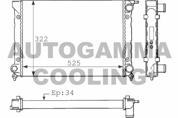 Autogamma 100960 Radiator, engine cooling 100960: Buy near me in Poland at 2407.PL - Good price!