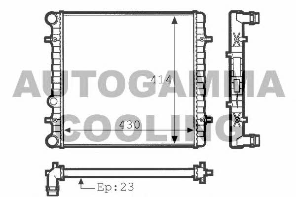 Autogamma 100968 Chłodnica, układ chłodzenia silnika 100968: Dobra cena w Polsce na 2407.PL - Kup Teraz!