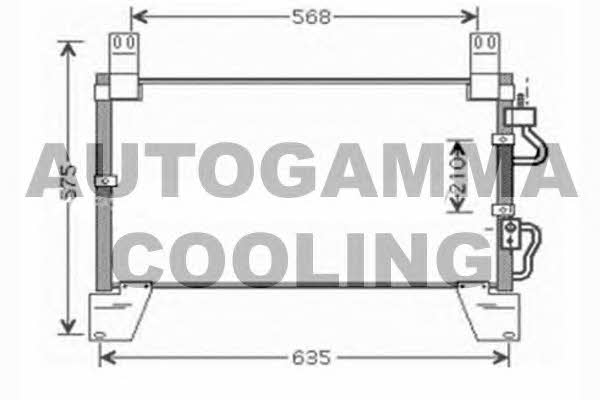 Autogamma 104442 Радіатор кондиціонера (Конденсатор) 104442: Приваблива ціна - Купити у Польщі на 2407.PL!