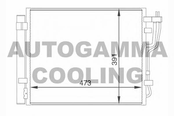 Autogamma 104456 Радіатор кондиціонера (Конденсатор) 104456: Приваблива ціна - Купити у Польщі на 2407.PL!