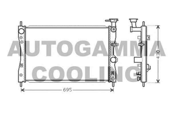 Autogamma 104554 Radiator, engine cooling 104554: Buy near me in Poland at 2407.PL - Good price!