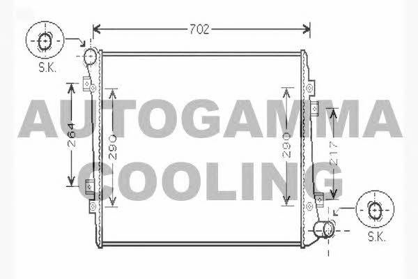Autogamma 104748 Chłodnica, układ chłodzenia silnika 104748: Dobra cena w Polsce na 2407.PL - Kup Teraz!
