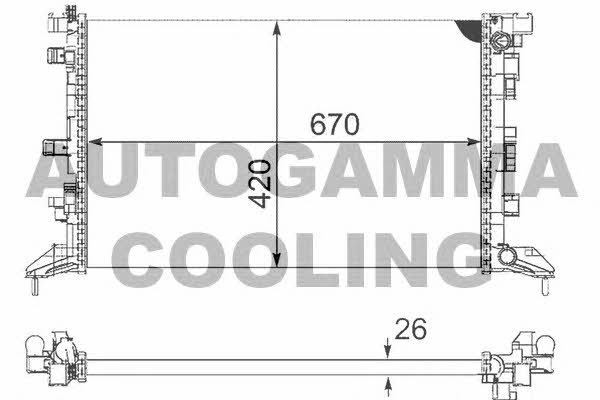 Autogamma 105094 Радиатор охлаждения двигателя 105094: Отличная цена - Купить в Польше на 2407.PL!