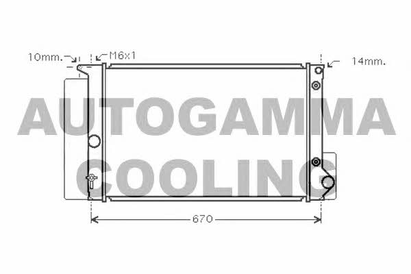 Autogamma 105180 Радіатор охолодження двигуна 105180: Приваблива ціна - Купити у Польщі на 2407.PL!