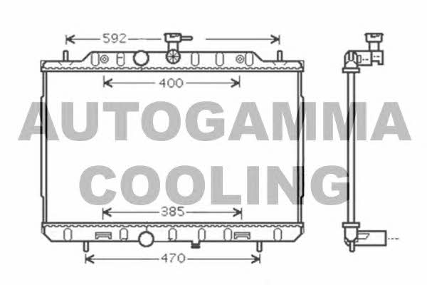 Autogamma 105265 Радиатор охлаждения двигателя 105265: Отличная цена - Купить в Польше на 2407.PL!