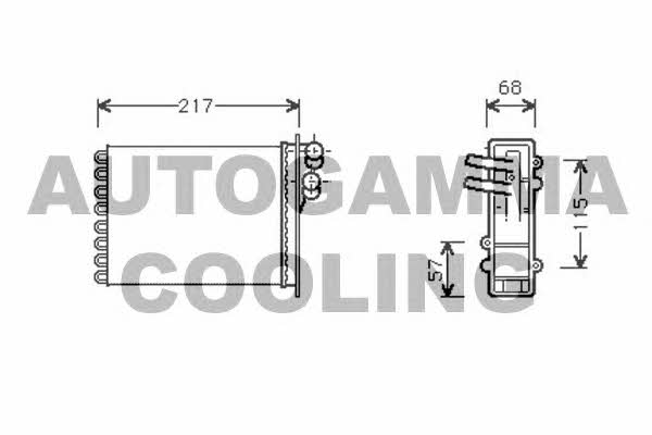 Autogamma 105360 Heat exchanger, interior heating 105360: Buy near me in Poland at 2407.PL - Good price!