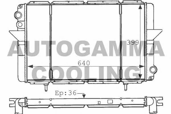 Autogamma 102852 Radiator, engine cooling 102852: Buy near me in Poland at 2407.PL - Good price!
