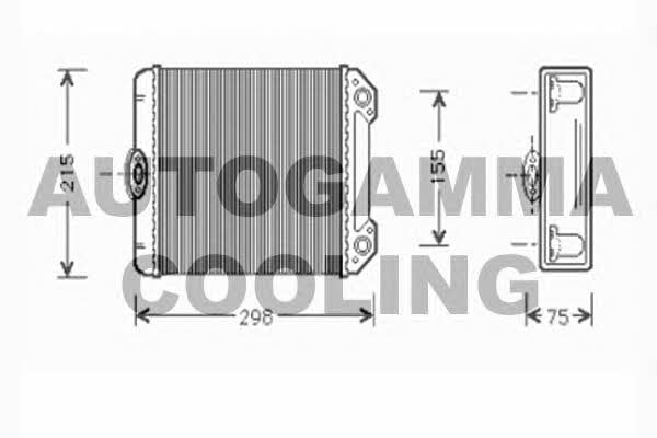 Autogamma 103263 Heat exchanger, interior heating 103263: Buy near me in Poland at 2407.PL - Good price!