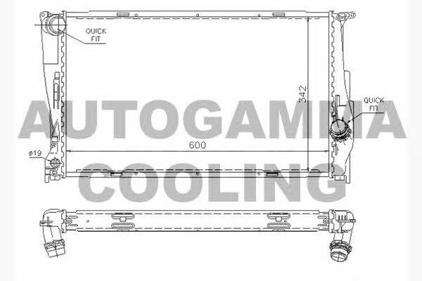 Autogamma 104626 Radiator, engine cooling 104626: Buy near me in Poland at 2407.PL - Good price!