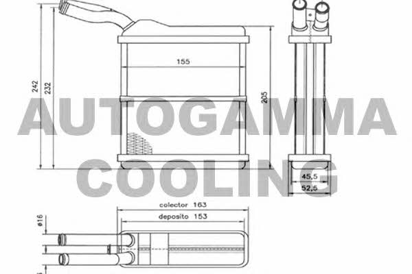 Autogamma 103810 Heat exchanger, interior heating 103810: Buy near me in Poland at 2407.PL - Good price!