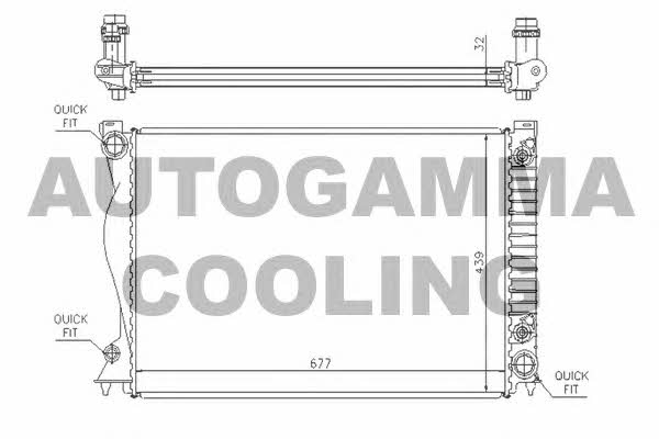 Autogamma 104248 Radiator, engine cooling 104248: Buy near me in Poland at 2407.PL - Good price!