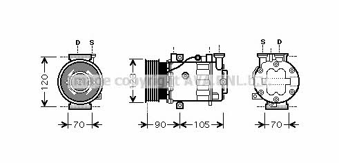 AVA FTK361 Компрессор кондиционера FTK361: Отличная цена - Купить в Польше на 2407.PL!