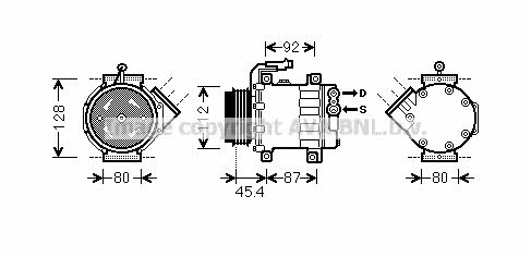 AVA FTK366 Compressor, air conditioning FTK366: Buy near me in Poland at 2407.PL - Good price!