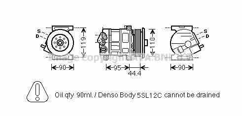 AVA FTK394 Compressor, air conditioning FTK394: Buy near me in Poland at 2407.PL - Good price!