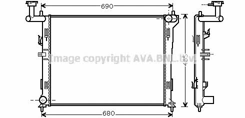 AVA HY2179 Radiator, engine cooling HY2179: Buy near me in Poland at 2407.PL - Good price!