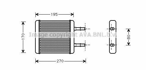 AVA HY6061 Heat exchanger, interior heating HY6061: Buy near me in Poland at 2407.PL - Good price!