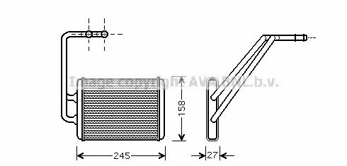 AVA HY6121 Heat exchanger, interior heating HY6121: Buy near me in Poland at 2407.PL - Good price!