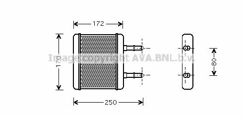 AVA HY6137 Heat exchanger, interior heating HY6137: Buy near me at 2407.PL in Poland at an Affordable price!