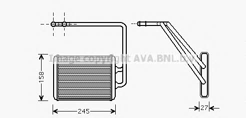 AVA HY6141 Heat exchanger, interior heating HY6141: Buy near me in Poland at 2407.PL - Good price!