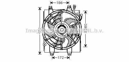AVA HY7510 Hub, engine cooling fan wheel HY7510: Buy near me in Poland at 2407.PL - Good price!
