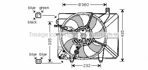 AVA HY7511 Hub, engine cooling fan wheel HY7511: Buy near me in Poland at 2407.PL - Good price!