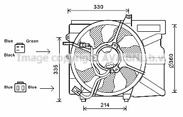 AVA HY7525 Hub, engine cooling fan wheel HY7525: Buy near me in Poland at 2407.PL - Good price!