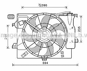 AVA HY7541 Hub, engine cooling fan wheel HY7541: Buy near me at 2407.PL in Poland at an Affordable price!