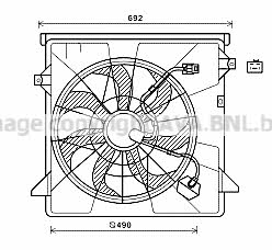 AVA HY7557 Hub, engine cooling fan wheel HY7557: Buy near me in Poland at 2407.PL - Good price!