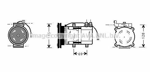 AVA HYK066 Compressor, air conditioning HYK066: Buy near me in Poland at 2407.PL - Good price!