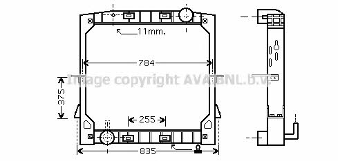 AVA IV2085 Радіатор охолодження двигуна IV2085: Приваблива ціна - Купити у Польщі на 2407.PL!