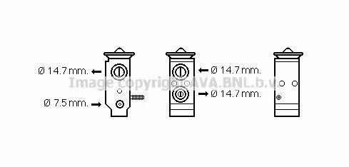 AVA HY1292 Air conditioner expansion valve HY1292: Buy near me in Poland at 2407.PL - Good price!