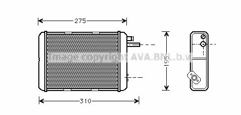 AVA IV6018 Heat exchanger, interior heating IV6018: Buy near me in Poland at 2407.PL - Good price!