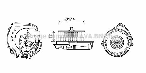 AVA MS8622 Cabin ventilation engine MS8622: Buy near me in Poland at 2407.PL - Good price!