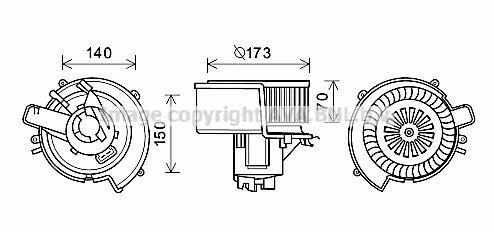 AVA OL8636 Motor der Kabinenbelüftung OL8636: Bestellen Sie in Polen zu einem guten Preis bei 2407.PL!