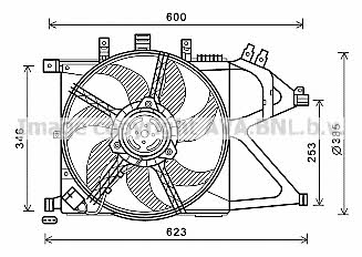 AVA OL7660 Hub, engine cooling fan wheel OL7660: Buy near me in Poland at 2407.PL - Good price!