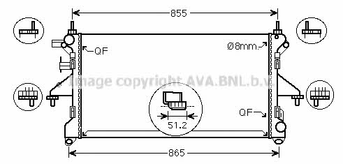 AVA FT2453 Радиатор охлаждения двигателя FT2453: Отличная цена - Купить в Польше на 2407.PL!