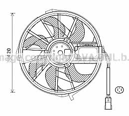 AVA MS7656 Hub, engine cooling fan wheel MS7656: Buy near me in Poland at 2407.PL - Good price!
